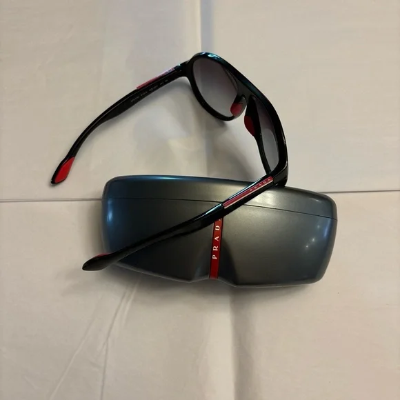 Authentic Men’s Prada Black And Red Prada Glasses - Picture 8 of 11